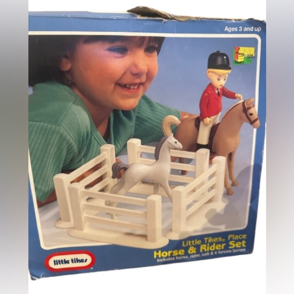 Little Tikes Place Dollhouse Horse and Rider Set 1994 Box
